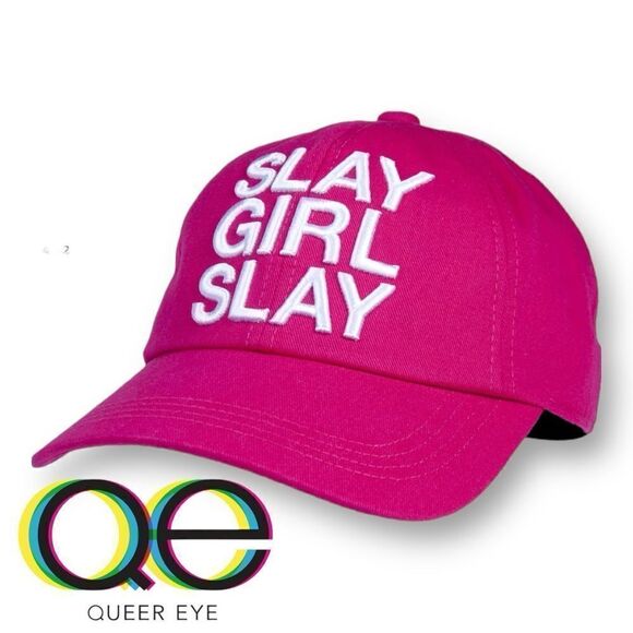QUEER EYE Women’s Official Embroidered Baseball Cap in Hot Pink Color - Picture 1 of 10